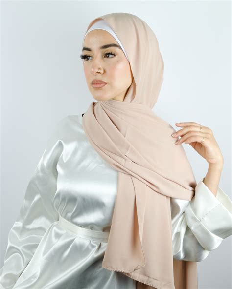 Nude Long Medina Silk Hijab Ina Collection