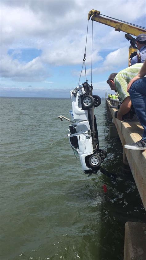 Driver Rescued After Truck Plunges Into The Water In Causeway Accident