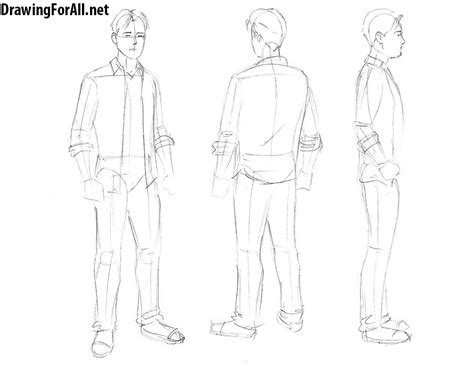 How to draw human skeleton system step by step for beginners in easy way for class students ! How to Draw a Man for Beginner | Drawingforall.net