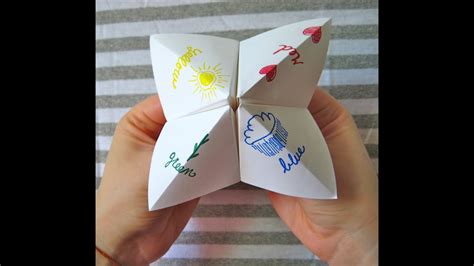 How To Make A Paper Fortune Teller Very Easy Youtube
