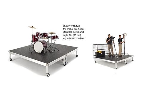 Tourgo Mobile Drum Riser With Non Slip Industrial Stage Platform For Dj