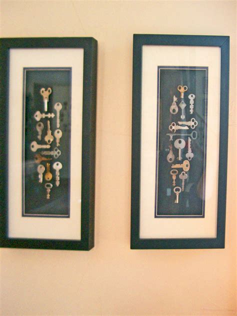 Framed Keys Diy Wall Art Decor Keys Art Old Keys