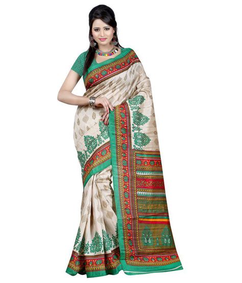 Sonakshi Designer Sarees Multi Color Bhagalpuri Silk Saree Buy Sonakshi Designer Sarees Multi