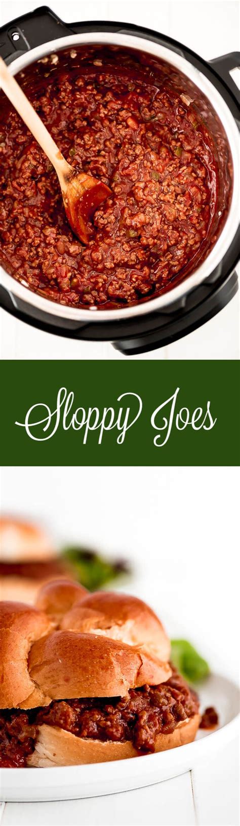 Instant Pot Sloppy Joes Garnish Glaze Recipe Ground Beef