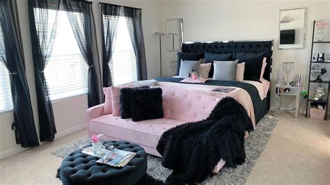 The strong neutrals serve as a solid backdrop for so many textures and decor styles. dw's Ambiance | Master Bedroom | Black, Pink & Silver ...
