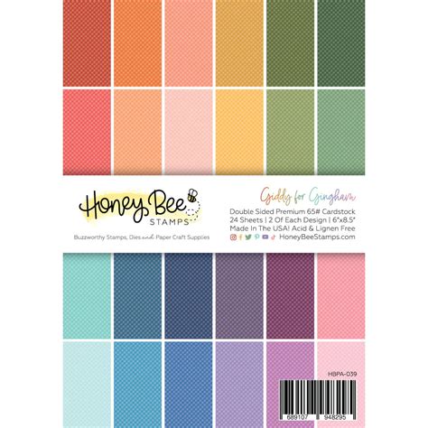 Honey Bee Giddy For Gingham Paper Pad X Double Sided Sheets