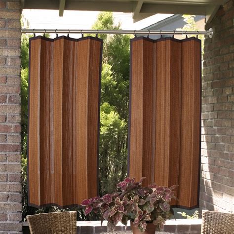 Indoor Outdoor Duo Tension Rod Set Outdoor Curtains Outdoor Bamboo