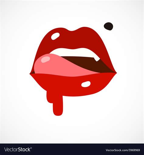 Sexy Licking Vampire Royalty Free Vector Image