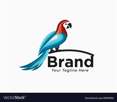 Colorful Wild Parrot Logo Design Inspiration Vector Image