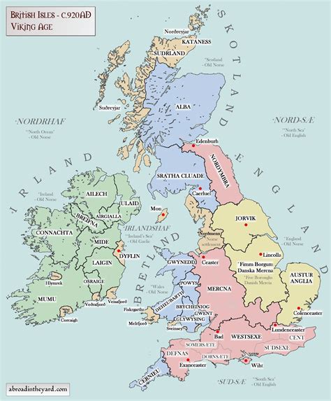 The British Islands Circa 920 Map Of Britain History Map