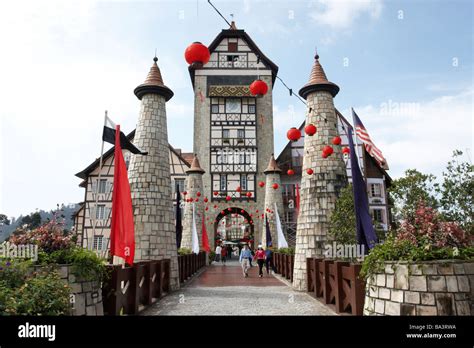 Recreation Of An Old French Town In Malaysia Stock Photo Alamy