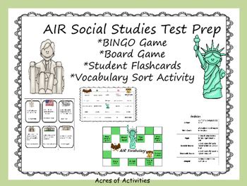 Learn about 4th grade social studies with free interactive flashcards. 4th Grade AIR Social Studies Review Game by Acres of Activities