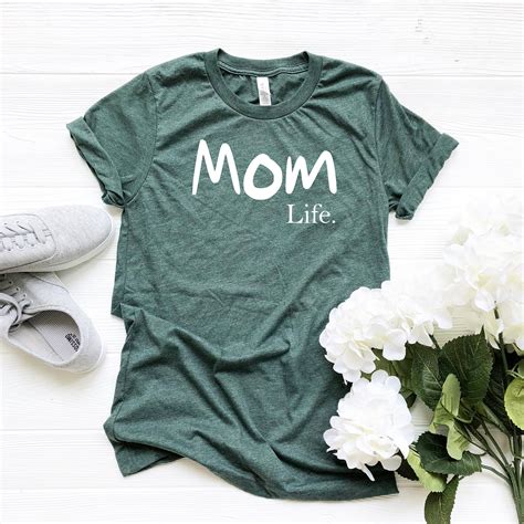 Mom Life Shirt Birthday Party T Shirt Baby Announcement Tee Etsy