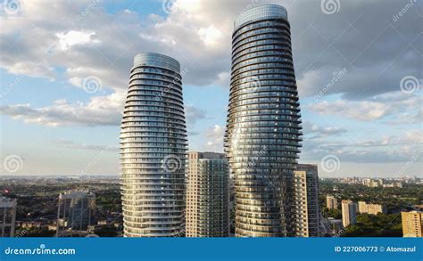 Downtown Mississauga Condominium Skyscrapers Absolute Towers Editorial