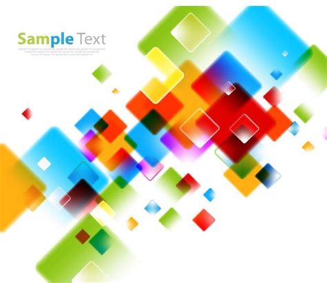 Abstract Background With Colored Squares Vector Illustration Vectors