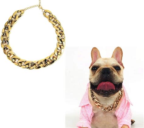 Krismya Gold Dog Collar 138 Inches Gold Link Chain