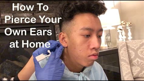 how to pierce your own ears at home for 5 youtube