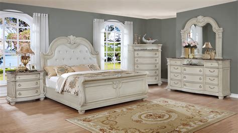 In addition, wardrobes will often feature tempered glass mirrors which are a great way to create a sense of light and space. Stanley Antique White Marble Bedroom Set | Bedroom ...
