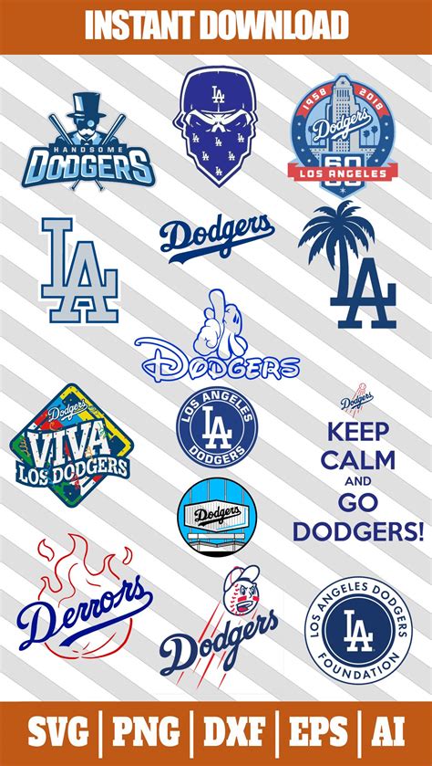 Los Angeles Dodgers Svg Cut Files