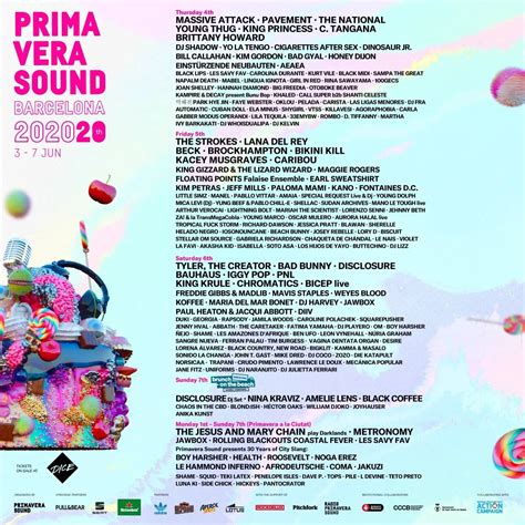Barcelona Music Festival Primavera Sound 2020 Lineup Vaga Magazine