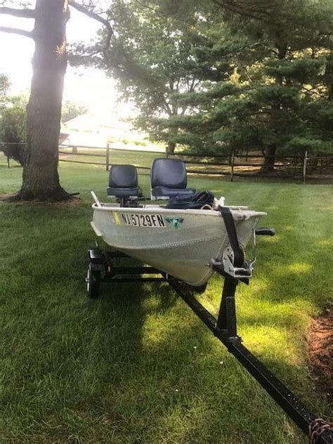 Boat 12 Foot Aluminum Sears 8 Horse Mariner With Trailer Sears 1972