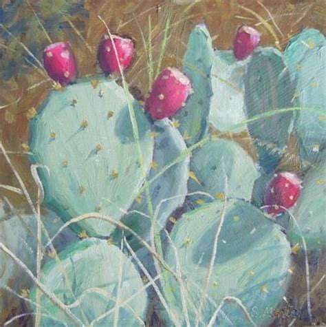 Fwiw the only time i've seen them purple is when they're on the cactus. "Ripe Prickly Pear" - Original Fine Art for Sale - © Sally ...