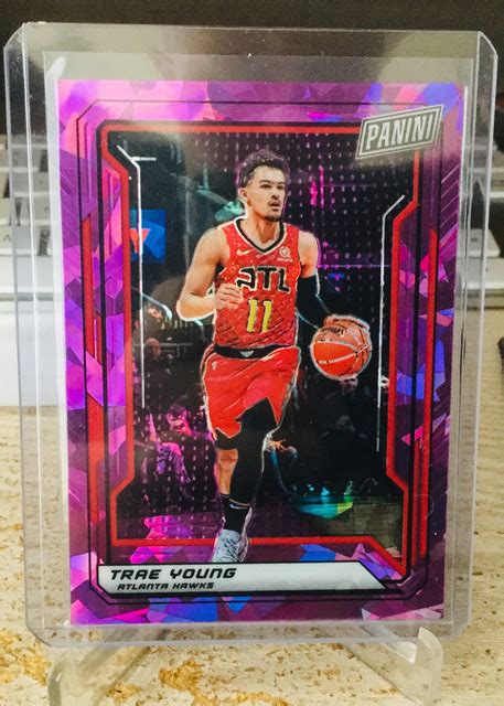 The next is here‼ keep goin killa@jamorant. 2019 Panini National Gold Pack Trae Young Purple Cracked ...