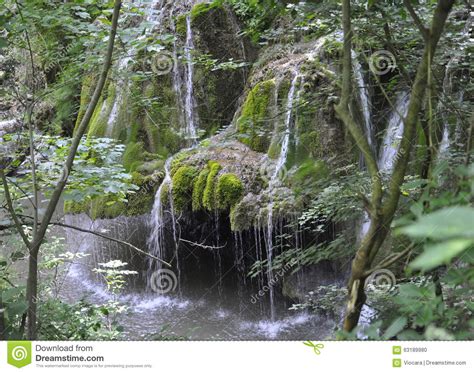Bigar Waterfall At 45 Parallel From Caras Severin In Romania Stock