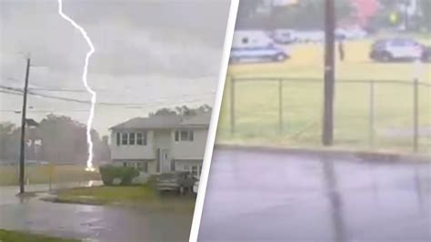 Video Shows Man Struck By Lightning In Woodbridge Township New Jersey