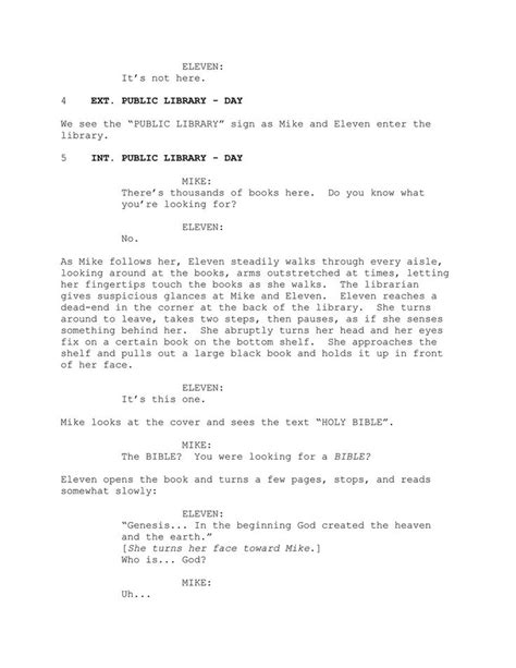 Stranger Things 3 Script Page 2 Created With