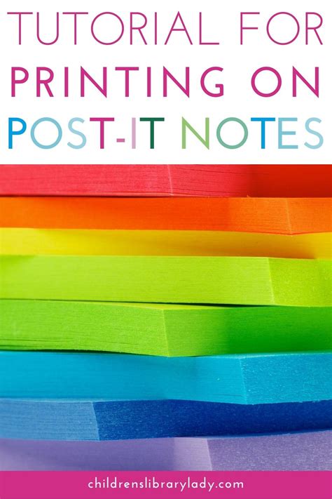 Step By Step Tutorial For Printing On Post It Notes Free Template