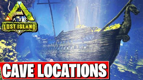 Ark Survival Lost Island Cave Locations And Hidden Base Locations Youtube