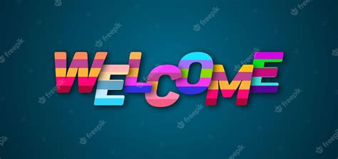 Premium Vector Colorful Welcome Composition With Origami Style