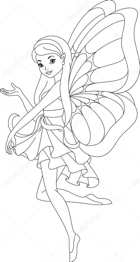 Fairy kleurplaat — Stockvector © Malyaka 83358502