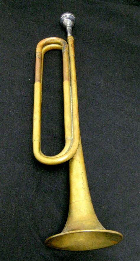 Antique Brass Bugle Circa 1910s Whaley Royce And Co Property Room