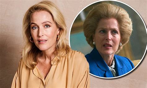 gillian anderson discusses her role as margaret thatcher in the crown
