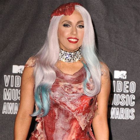 Download Lady Gaga Brings Back Her Infamous Meat Dress for Voting ...