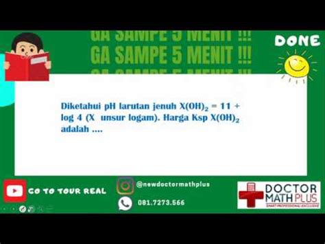 (SOAL 6) Kelarutan dan Ksp Kimia Kelas 11 - YouTube
