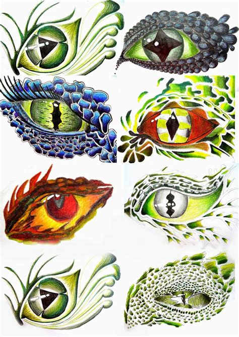 Dino tekenen stap voor stap : Fantasie dino-oog met kleurpotlood (Creatief talent @ SASK ...