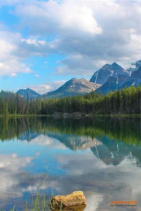 Herbert Lake Natures Reflection At Banff National Park Canada Its