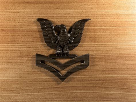 Navy Second Class Petty Officer Perched Eagle Insignia 3d Stl File For
