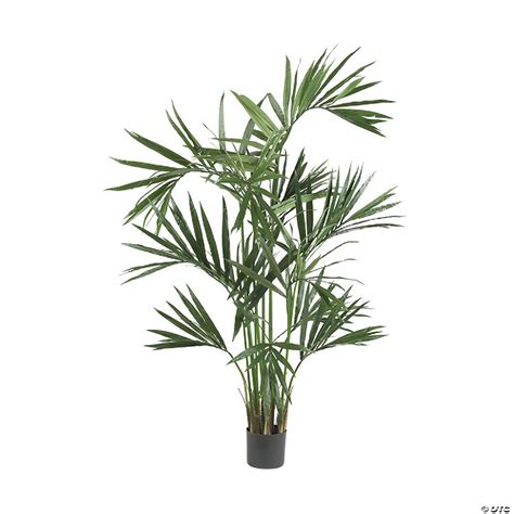 Nearly Natural Modern Decorative 6 Kentia Palm Silk Tree Green