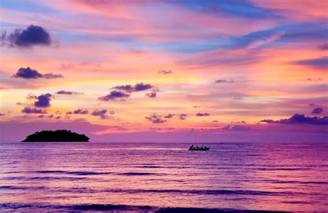 Premium Photo Sea Sunset Tropical Island Tranquillity