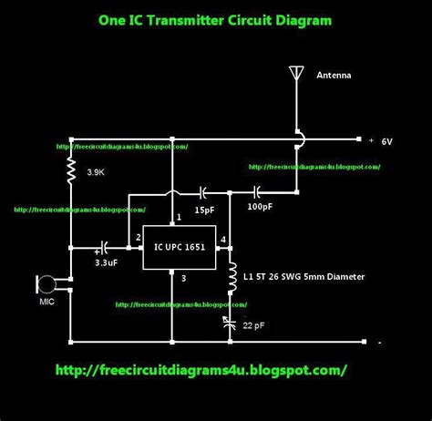 Free Circuit Diagrams 4u One Ic Transmitter Circuit Diagram
