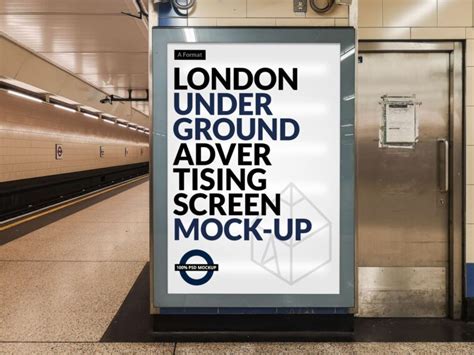 Psd file consists of smart objects. Free Subway Advertising Screen Mockup PSD - Pivle