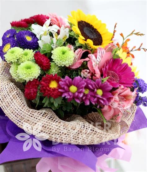 Fresh flower arrangements, bunches, bouquets, you name it we can do it. A Bouquet of Mixed Colorful Flowers