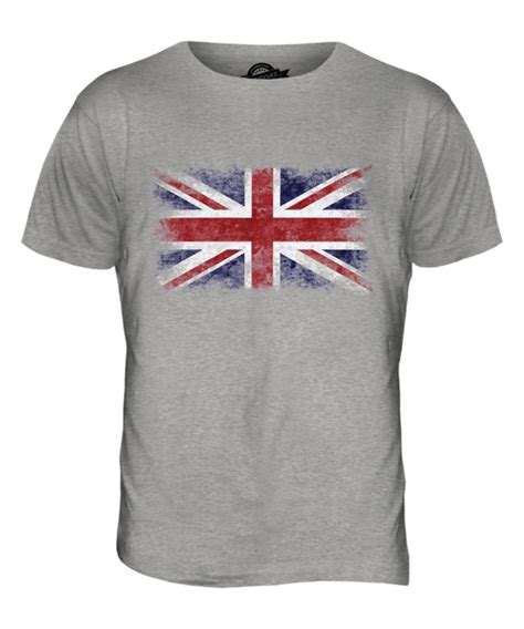 Union Jack Distressed Flag Mens T Shirt Top Uk Gb Great Britain United