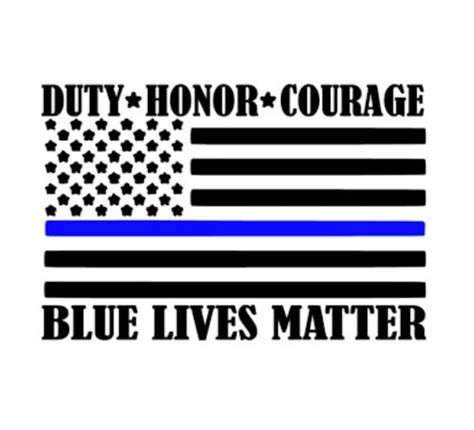 Blue Lives Matter Americal Flag Decal Police Officer Decal Etsy