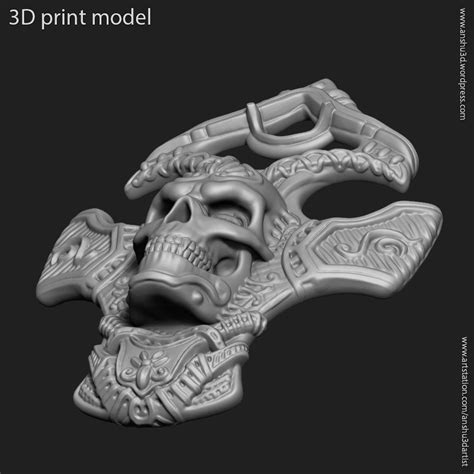 Biker Skull Vol8 Pendant Jewelry 3d Model 3d Printable Cgtrader