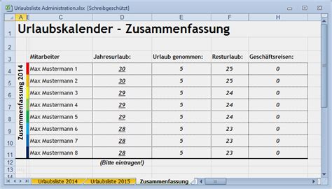 Planen sie ganz einfach die ferien ihrer mitarbeiter mit diesem simplen kalender. Urlaubsliste Mitarbeiter Vorlage Inspiration Ansprechender ...